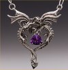 Dragon heart in amethyst